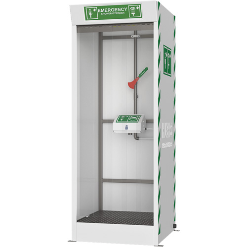 Cabine de douche d'urgence et douche oculaire/faciale couvert Stor-it Systems