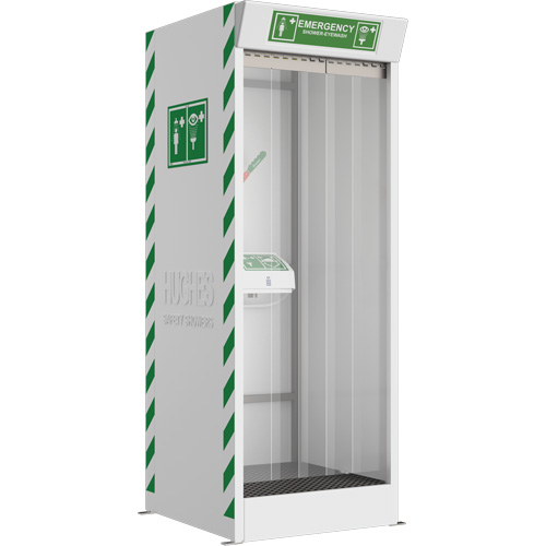 Cabine de douche d'urgence et douche oculaire/faciale couvert Stor-it Systems