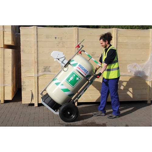 Douche d'urgence mobile et ind&eacute;pendant avec douche oculaire et faciale, Capacit&eacute; 30 gal., Conformit&eacute; Aucune Stor-it Systems