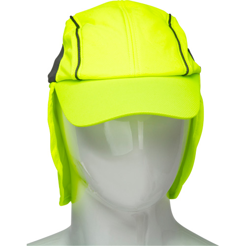 Chapeaux de refroidissement avec voiles pour le cou, Lime haute visibilit&eacute; Stor-it Systems