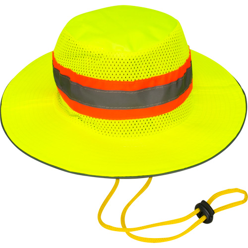 Chapeau de p&ecirc;cheur &agrave; refroidissement par &eacute;vaporation, Lime haute visibilit&eacute; Stor-it Systems