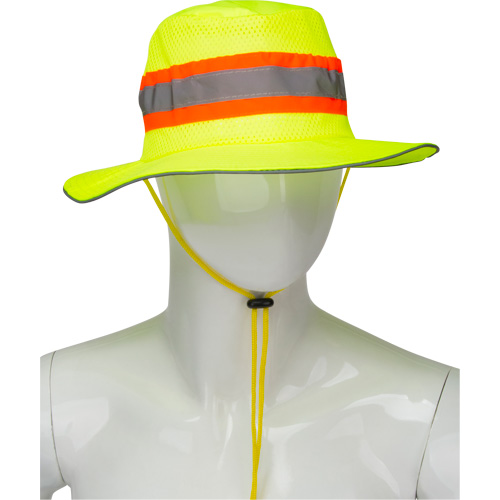 Chapeau de p&ecirc;cheur &agrave; refroidissement par &eacute;vaporation, Lime haute visibilit&eacute; Stor-it Systems