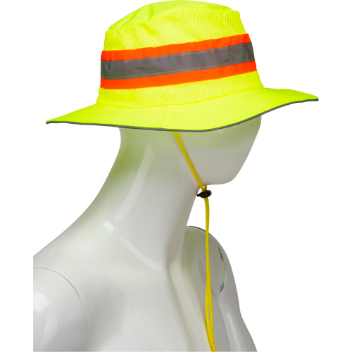 Chapeau de p&ecirc;cheur &agrave; refroidissement par &eacute;vaporation, Lime haute visibilit&eacute; Stor-it Systems