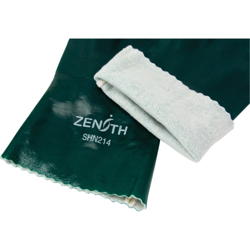 Gants verts &agrave; double enduit, 12" lo, PVC, Doublure en Jersey de coton, 70 mils Stor-it Systems