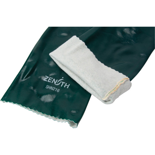 Double Dipped Green Gloves, 18" L, PVC, Cotton Jersey Inner Lining, 70-mil Stor-it Systems