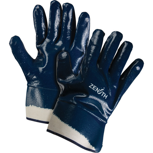 Heavyweight Safety Cuff Gloves, 11/2X-Large, Nitrile Coating, Cotton Shell Stor-it Systems