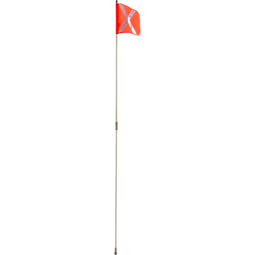 Tige de s&eacute;curit&eacute; robuste, Fixation Filet&eacute;, Hauteur 8', Orange avec X r&eacute;fl&eacute;chissant Stor-it Systems