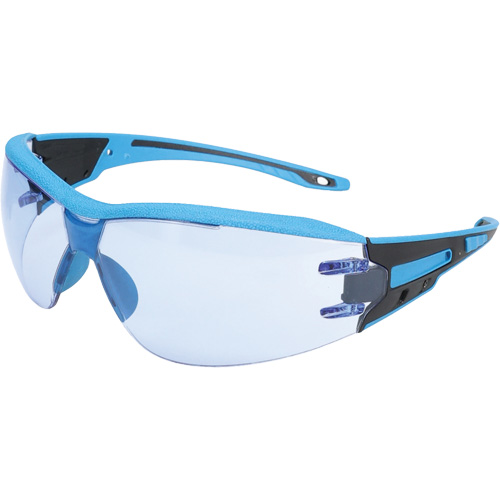Captain Metal Detectable Rimless Safety Glasses, Light Blue Lens, Anti-Fog/Anti-Scratch, ANSI Z87+/Meets/Exceeds CSA Z94.3 Stor-it Systems