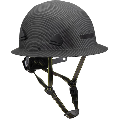 Fibre Metal Climbing Style Helmet with Full Brim, Meets CSA Type 2, Ratchet Suspension, Non-Vented Stor-it Systems