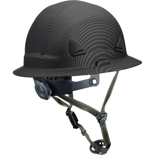 Fibre Metal Climbing Style Helmet with Full Brim, Meets CSA Type 2, Ratchet Suspension, Non-Vented Stor-it Systems