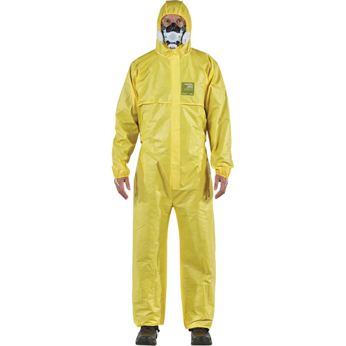 Combinaison AlphaTec 2300 STANDARD &agrave; coutures bord&eacute;es, mod&egrave;le 147, Petit, Jaune, Enduit de poly&eacute;thyl&egrave;ne/Polypropyl&egrave;ne Stor-it Systems