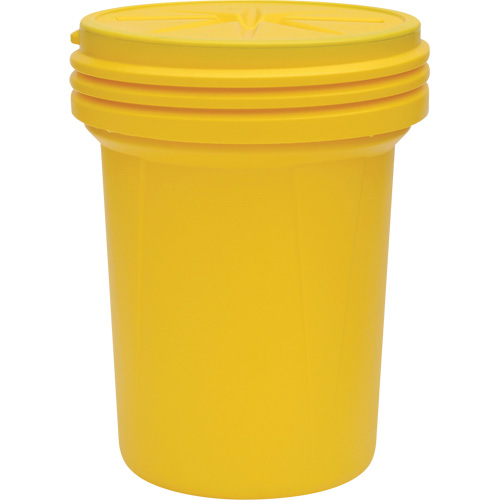 Baril emboîtable de laboratoire en plastique avec couvercle vissable, 30 gal. US, Mobile/Stationnaire Stor-it Systems