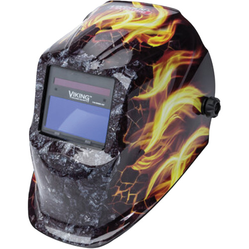 VIKING 1740 Ignition Auto-Darkening Welding Helmet, 3.78" L x 1.67" W View Area, 9 - 13 Shade Range Stor-it Systems