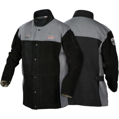 Veste de soudage FR robuste de s&eacute;rie XVI, Cuir, Moyen, Noir Stor-it Systems