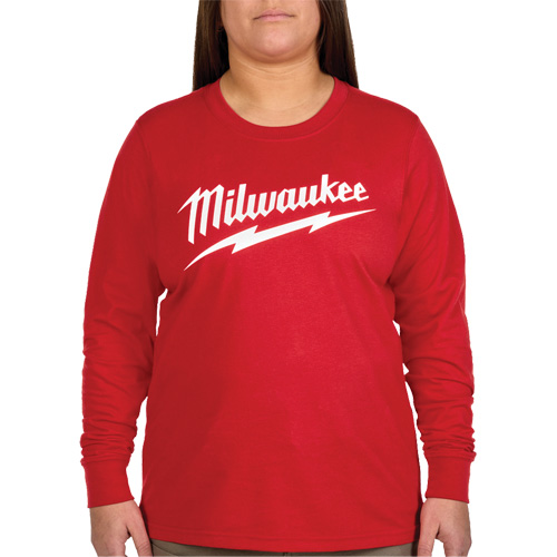 GRIDIRON Long Sleeve Logo T-Shirt, Women's, X-Small, Red Stor-it Systems