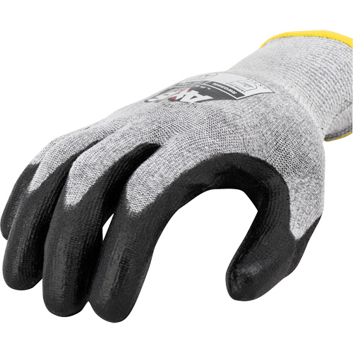 Gants de travail r&eacute;sistants &agrave; la coupe, compatibles avec &eacute;crans tactiles RWG566 AXIS, Taille T-petit, Calibre 18, Rev&ecirc;tement Polyur&eacute;thane, Enveloppe en Acier inoxydable/PEHP, ASTM ANSI niveau A5/EN 388 niveau E Stor-it Systems