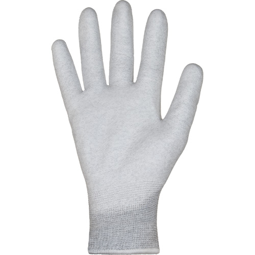 Gants blancs KnitActiv dissipatifs &eacute;lectrostatiques et peu pelucheux, 5, R&ecirc;vetement Polyur&eacute;thane, Calibre 13, Enveloppe en Nylon/Coton Stor-it Systems