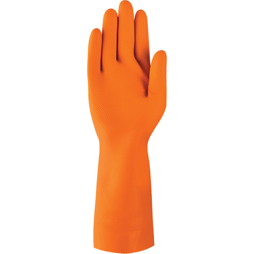 Gants robustes r&eacute;sistants aux produits chimiques AlphaTec 87-208, Taille 7, 12,8" lo, Latex de caoutchouc, Doublure en Coton/Ouat&eacute;e, 29,5 mils Stor-it Systems