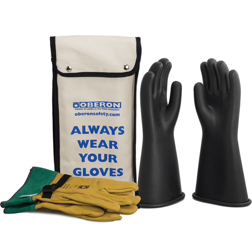 Ensemble de gants en caoutchouc pour l'&eacute;lectricit&eacute; de classe 1, 8, 14" lo, 37 cal/cm², NFPA 70E Stor-it Systems