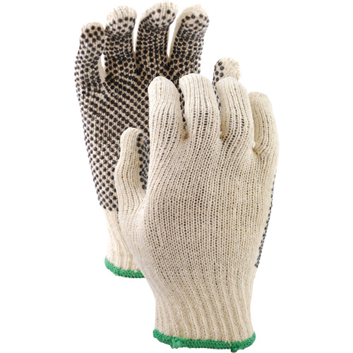 417 PVC Dotted String Knit Gloves, Poly/Cotton, Single Sided, Small Stor-it Systems