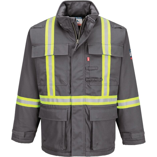 Bizflame&reg; 88/12 Insulated Winter Parka, Grey, Small Stor-it Systems