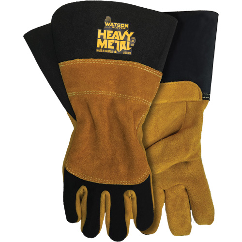 Gants en velours noir de soudage MIG/&agrave; l&eacute;lectrode enrob&eacute;e, Cuir fleur de d'&eacute;lan, Taille Petit Stor-it Systems