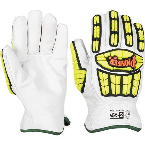 Cut and Impact-Resistant Gloves, Small, Goatskin Palm, Gauntlet Cuff Stor-it Systems