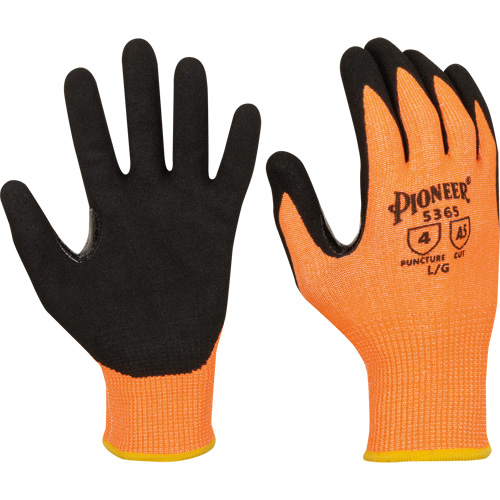 Gants r&eacute;sistants &agrave; la coupe compatibles avec les &eacute;crans tactiles, Taille Petit, Calibre 13, Rev&ecirc;tement Nitrile, Enveloppe en Polyester/PEHP, ASTM ANSI niveau A5 Stor-it Systems