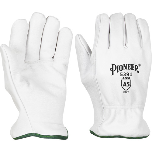 Gants pour conducteurs r&eacute;sistant aux coupures, Petit, Paume en Cuir fleur de ch&egrave;vre Stor-it Systems