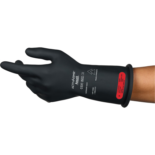Gants &eacute;lectriques isol&eacute;s ultra l&eacute;gers ActivArmr RIG R011BUL, ASTM classe 0, Taille 8, 11" lo Stor-it Systems