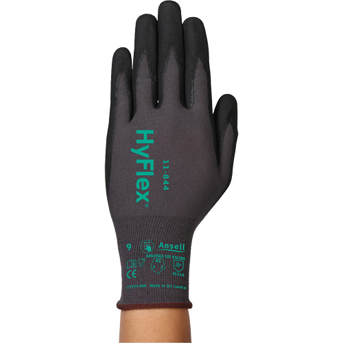 Gants Hyflex 11-844, Taille 5/2T-petit, Calibre 15, Rev&ecirc;tement Mousse de nitrile, Enveloppe en Nylon/Spandex, ASTM ANSI niveau A1/EN 388 niveau 1/EN 388 niveau A Stor-it Systems