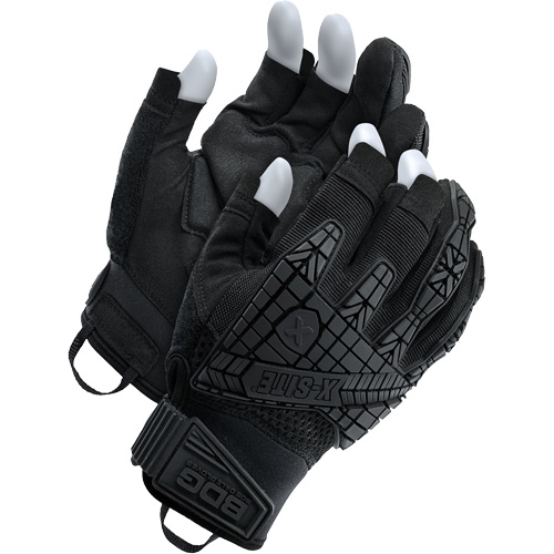 X-Site&reg; Impact Trigger Finger Gloves, Suede Palm, Size Medium Stor-it Systems