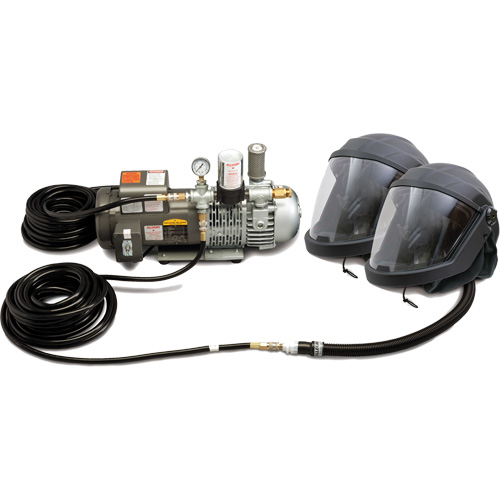 2-Worker DEFENDER Supplied Air Shield & Helmet System Stor-it Systems