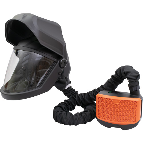 PEAKAIR DEFENDER Visor with Flip-Front & X90VX Blower Kit, Facepiece Respirator/Welding Helmet, Lithium-Ion Battery Stor-it Systems