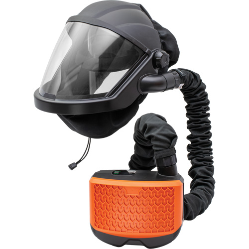 PEAKAIR MAXSHIELD&reg; Powered Air-Purifying Respirator with Blower kit, Facepiece Respirator, Lithium-Ion Battery Stor-it Systems