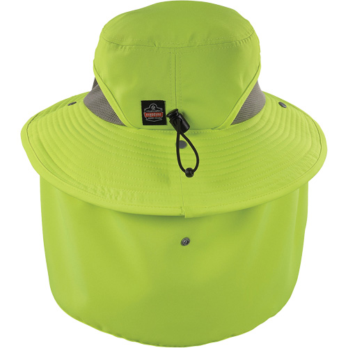 Chapeau de garde forestier 8934 Chill-Its avec prot&egrave;ge-nuque, grand/tr&egrave;s-grand, Lime haute visibilit&eacute; Stor-it Systems
