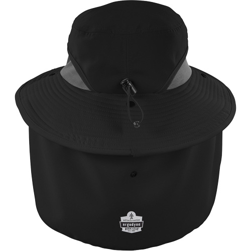 Chapeau de garde forestier 8934 Chill-Its avec prot&egrave;ge-nuque, grand/ T-grand, Noir Stor-it Systems