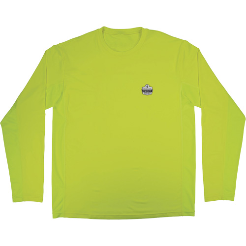 Chill-Its 6689 Cooling Long Sleeve Sun Shirt with UV Protection, High-Visibility Lime-Yellow, Small Stor-it Systems