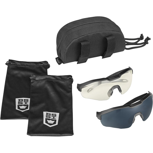 Ensemble de cache-œil pour lunettes de s&eacute;curit&eacute; MY6, Lentille Transparent/Fum&eacute;e, Antibu&eacute;e/Anti-&eacute;gratignures, ANSI Z87+ Stor-it Systems