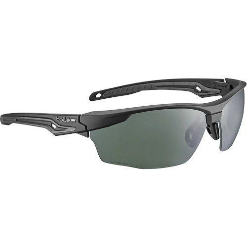 Tryon BSSI Ballistic Safety Glasses, Grey Lens, Anti-Fog/Anti-Scratch/Polarized, ANSI Z87+ Stor-it Systems