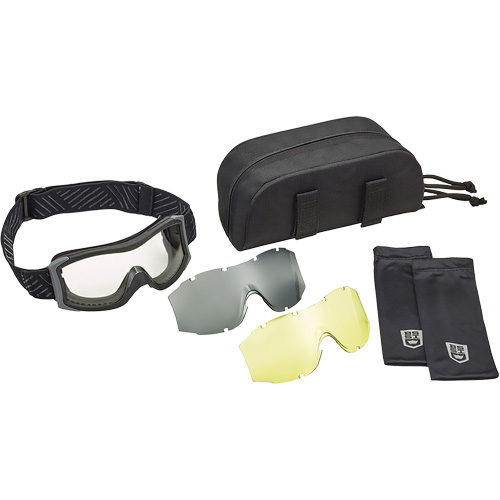 X1000 Ballistic Protection Goggles Kit, Clear/Amber Lens, Anti-Fog/Anti-Scratch, Direct Vent Stor-it Systems
