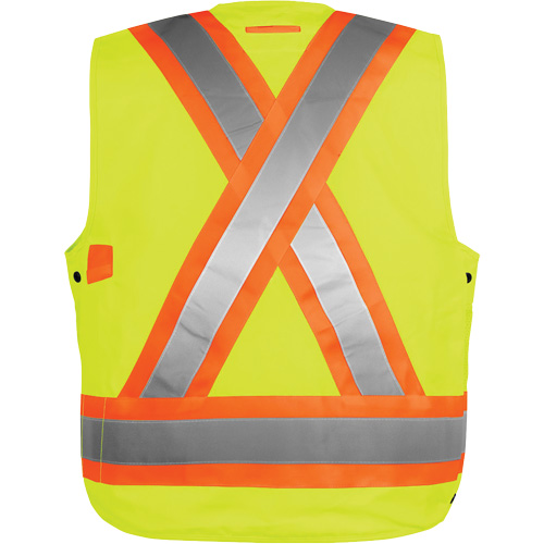 Veste haute visibilit&eacute; pour arpenteur, Orange haute visibilit&eacute;, Petit, Polyester Stor-it Systems