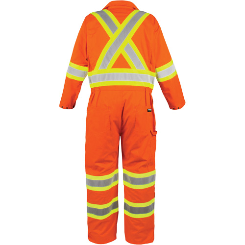 Combinaison non doubl&eacute;e haute visibilit&eacute;, Moyen, Orange haute visibilit&eacute; Stor-it Systems
