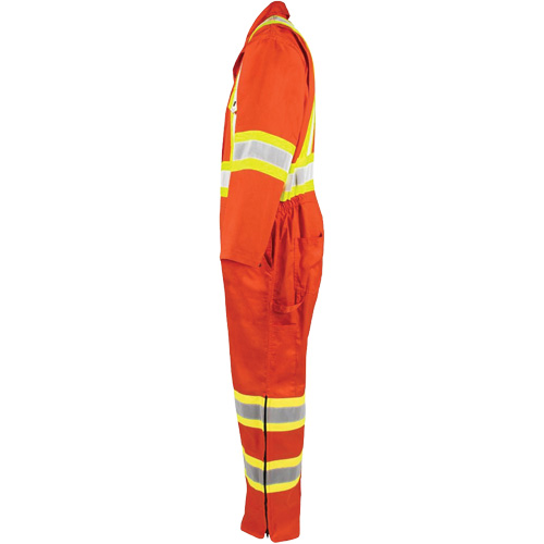 Combinaison non doubl&eacute;e haute visibilit&eacute;, Moyen, Orange haute visibilit&eacute; Stor-it Systems