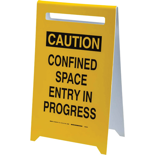 "Caution Confined Space Entry In Progress" Floor Sign, English Stor-it Systems