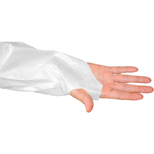 Blouse CoverMe avec passe-pouces, Taille unique, Blanc, Poly&eacute;thyl&egrave;ne Stor-it Systems