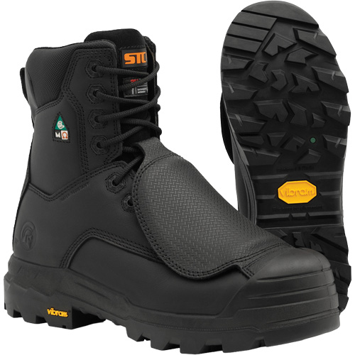 Bottes de travail Vulcan avec protecteur m&eacute;tatarsien &agrave; l'ext&eacute;rieur, Cuir, Taille 8, Imperm&eacute;able Stor-it Systems