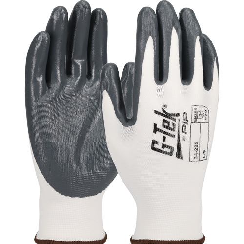 Gants en tricot sans couture G-Tek &eacute;conomiques, T-Grand, R&ecirc;vetement Nitrile, Calibre 13, Enveloppe en Nylon Stor-it Systems