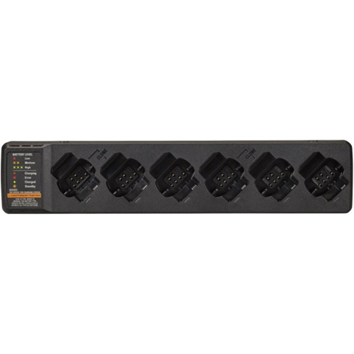 Chargeur multi-unit&eacute;s &agrave; 6 emplacements pour radio bidirectionnelle Curve Stor-it Systems