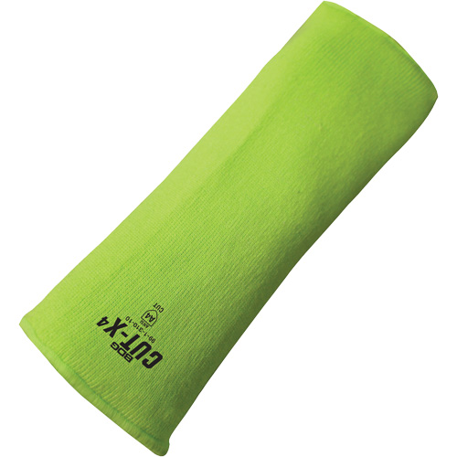 Manchette r&eacute;sistante &agrave; la coupe Cut-X, Fibre de verre/Poly&eacute;thyl&egrave;ne, 12", ASTM ANSI niveau A4, Lime haute visibilit&eacute; Stor-it Systems